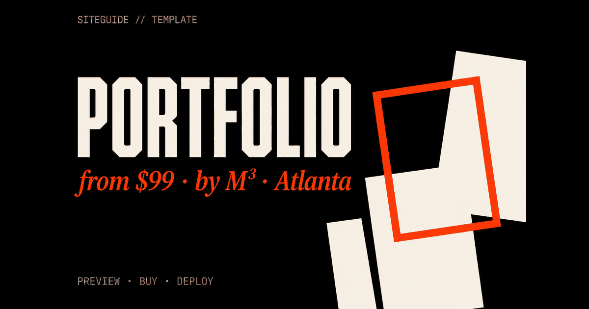 SiteGuide Foldout Studio template preview card