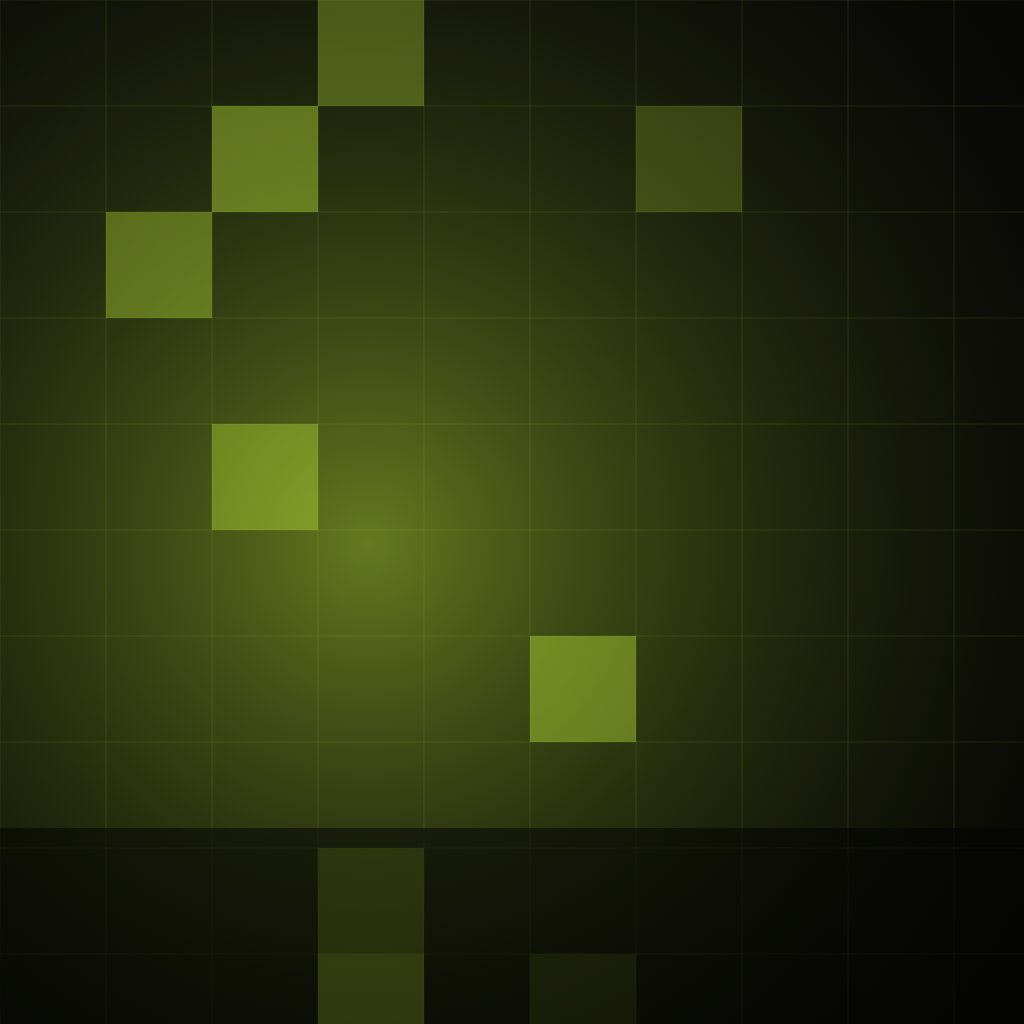 Abstract lime pixel-grid artwork — placeholder for coach portrait